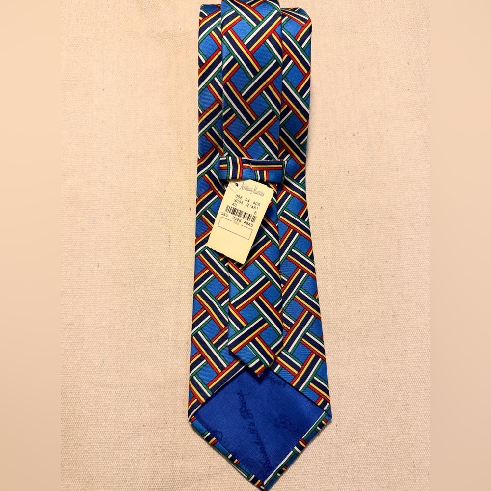 Turnbull And Asser  Men’s Silk Tie Colorful Multicolor Geometric Made In England